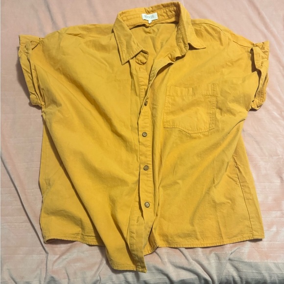 Roolee Tops - Roolee Mustard Button-Up Top